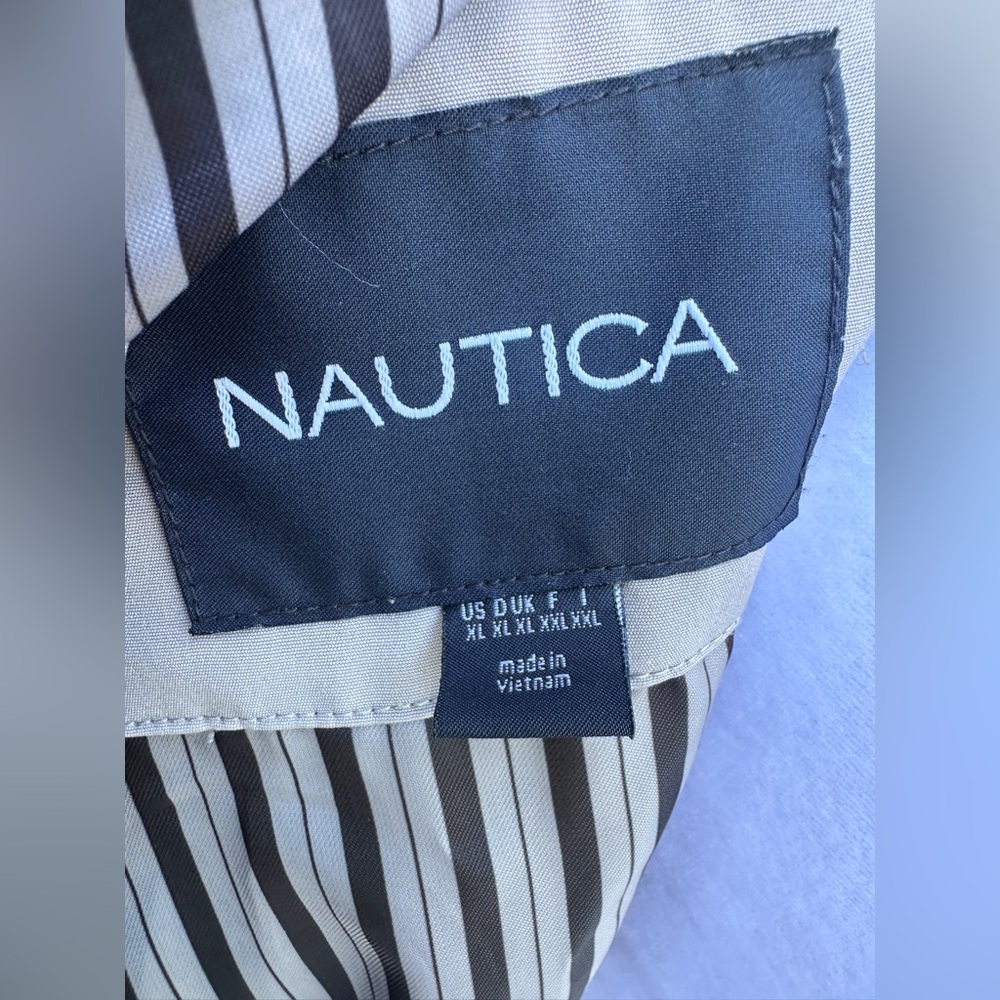 Nautica Women’s Black Zip Snap Button Rain Coat Jacket with Detachable Hood XL - Picture 7 of 7